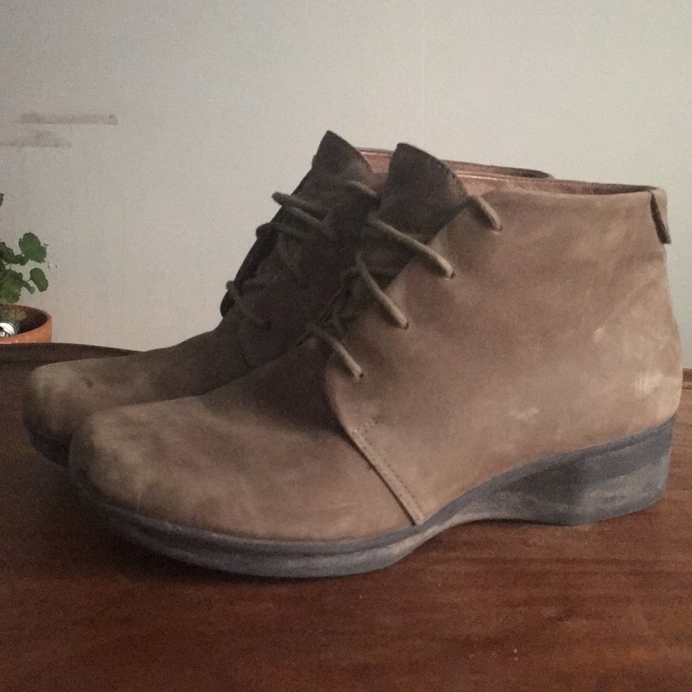 Dansko Lace-up Wedge Bootie